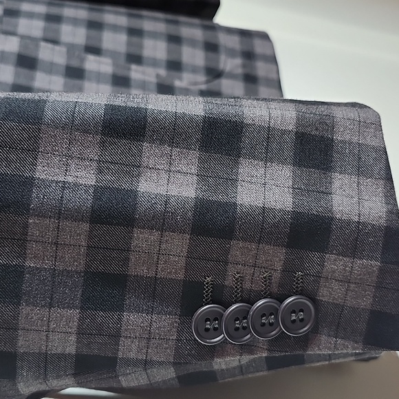 Zanetti Men's Black/Gray Sportcoat - Picture 2 of 6